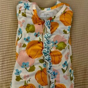 SweetHoney Pumpkin and Floral Kids Pajamas